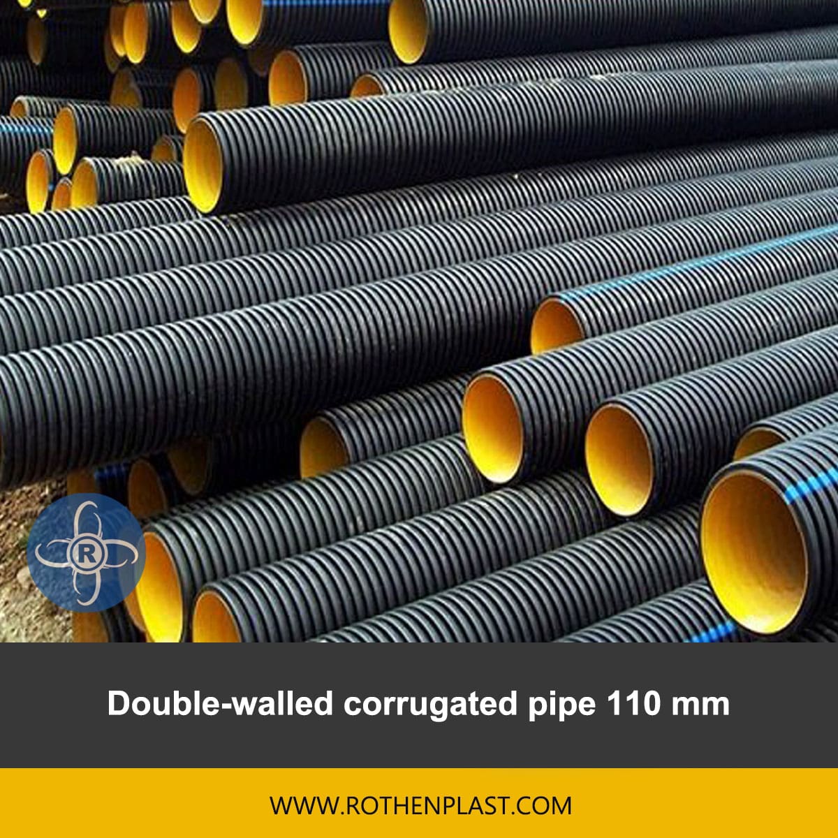 Double walled corrugated pipe 110 mm
