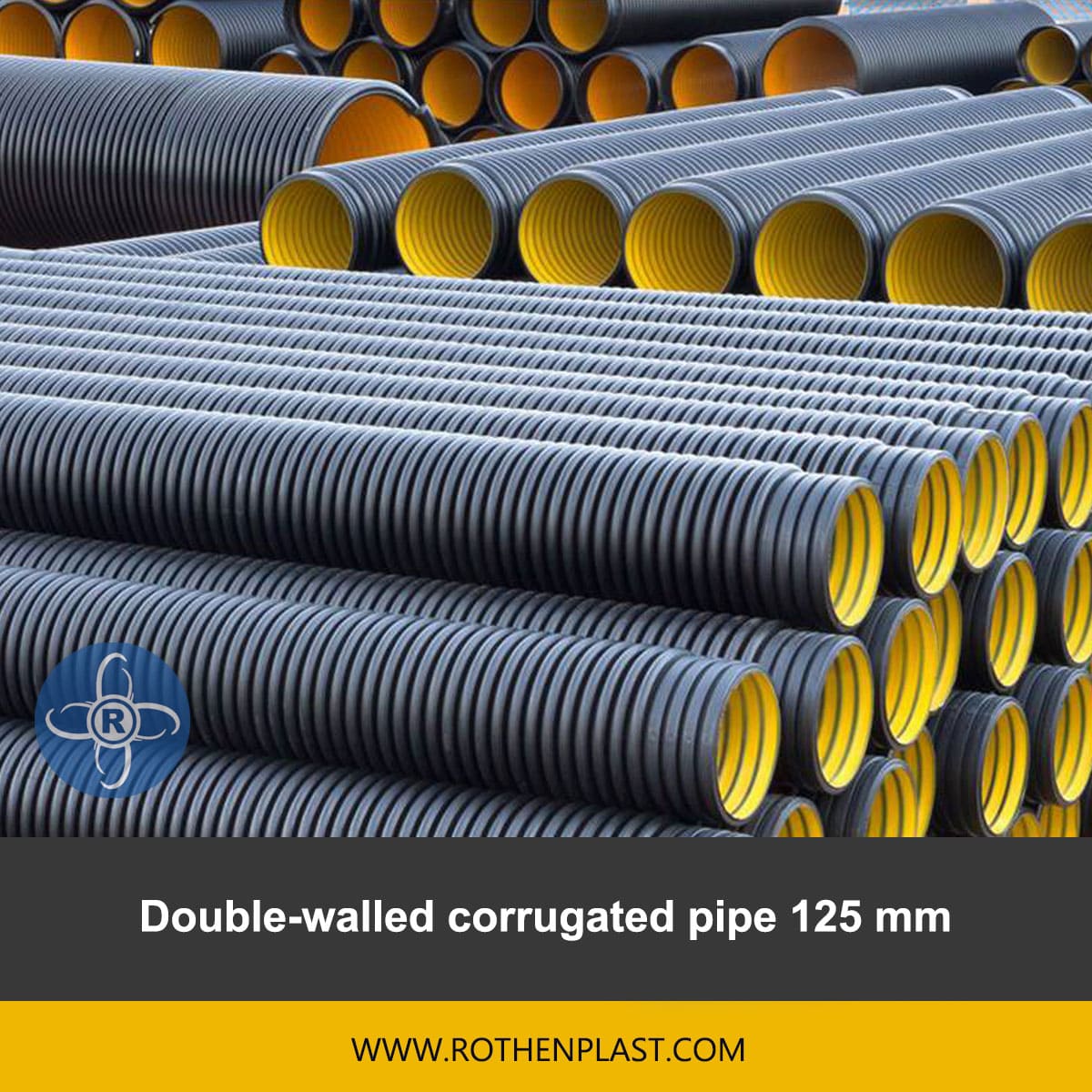 Double walled corrugated pipe 125 mm
