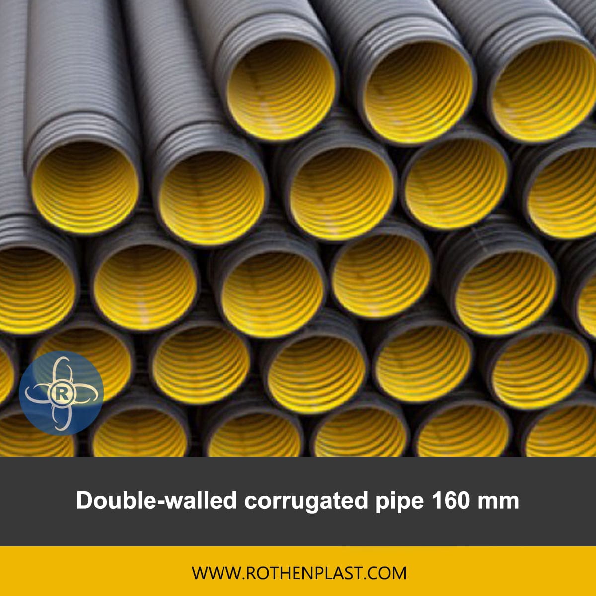 Double walled corrugated pipe 160 mm